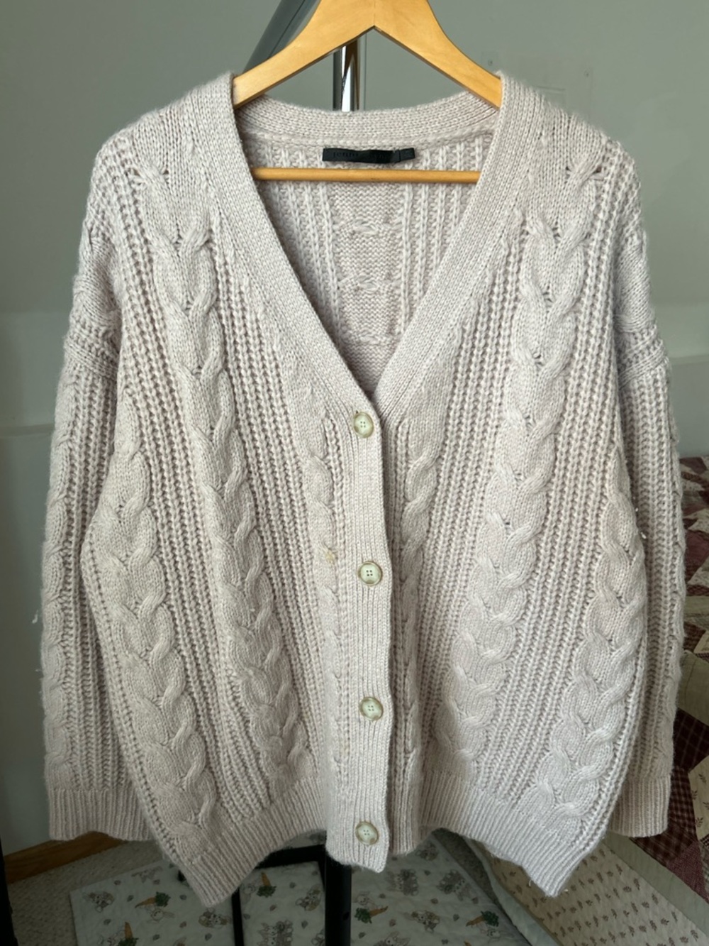 Jenni Kayne Oversized Cable Knit Fisherman Sweater